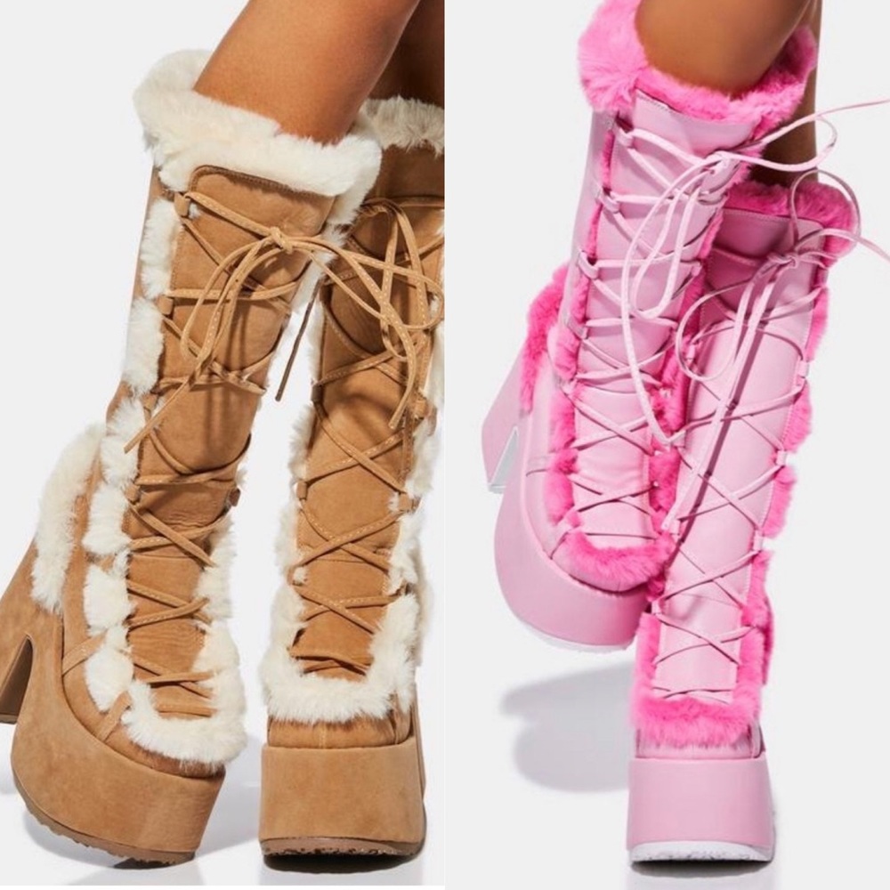 SOLD! Bundle of 2 Demonia Camel-311’s Size 7! BNIB Hot Pink & Tan Pairs!